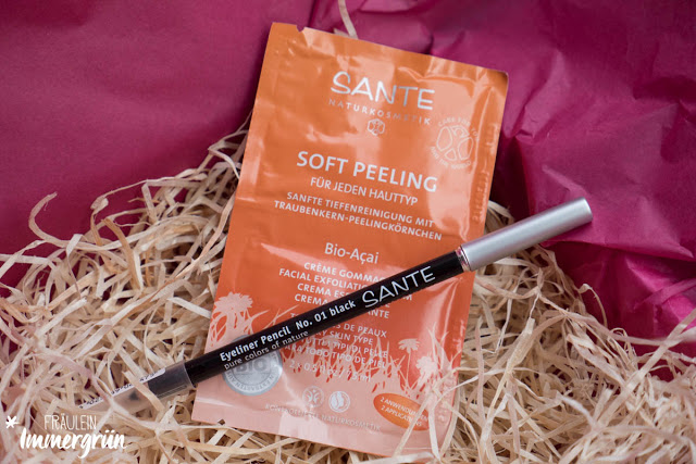 Sante Sante Eyeliner Pencil No. 01 black und Soft Peeling mit Bio-Açai