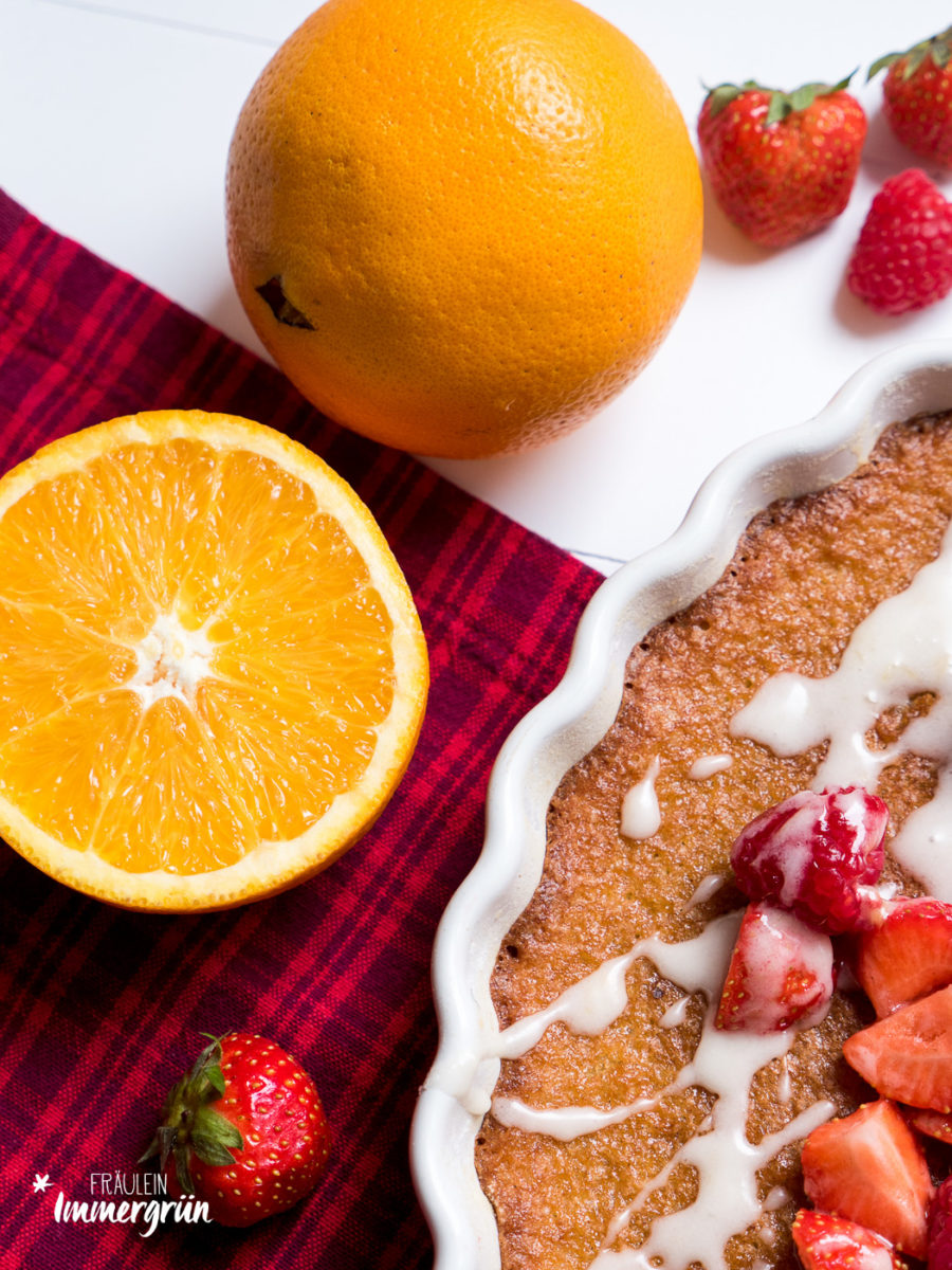 Fruchtiger und saftiger Mandelkuchen mit Orangen – Tarte de Amêndoa